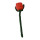 Filz Mini-R&ouml;schen 15cm rot
