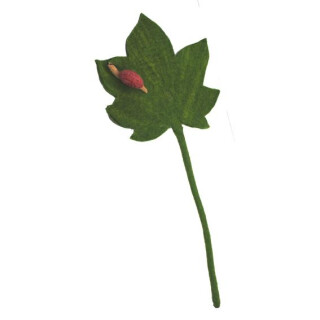 Filz Blatt 45cm mit Schnecke