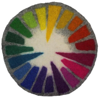 Filz d&uuml;nne Matte rund multicolor