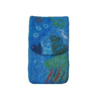 Filz Smartphone-H&uuml;lle blau