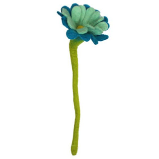 Filz Wiesenblume 35cm t&uuml;rkis