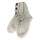 Handgestrickt: Grobe Wollsocken natur