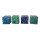 W&uuml;rfel-Kerzen blau 4er-Set