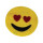 Filz Glas-Untersetzer Smiley verliebt