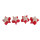 Mini-Kerzen Sterne rot 4er-Set