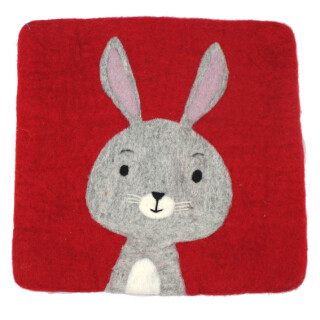 Filz Sitzmatte quadratisch Hase
