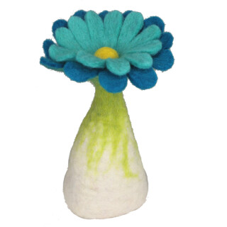 Filz Eierw&auml;rmer Blume t&uuml;rkis