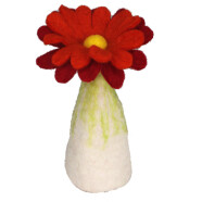 Filz Eierw&auml;rmer Blume rot
