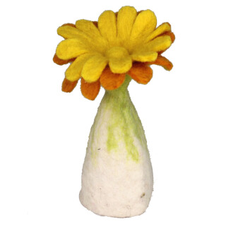 Filz Eierw&auml;rmer Blume orange
