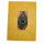 Notizbuch Pfauenfeder gelb