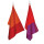 Geschirrt&uuml;cher 2er-Set orange/rot und rot/lila