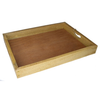 Mangoholz Tablett natur gro&szlig;