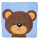 Filz Sitzmatte quadratisch Teddyb&auml;r