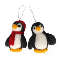 Filz H&auml;nger Pinguin-Paar, 2er-Set