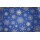 Geschenkpapier Schneeflocken dunkelblau mit Golddruck