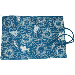 Restposten: Picknickmatte Margeriten blau