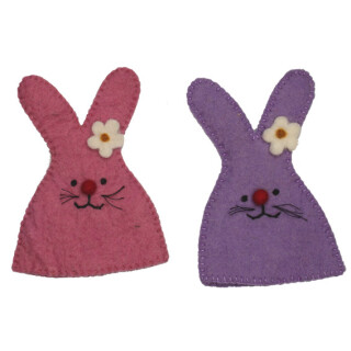 Eierw&auml;rmer 2er-Set H&auml;schenpaar rosa/lila