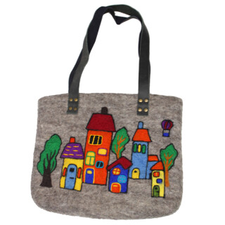 Filz Handtasche Stadt