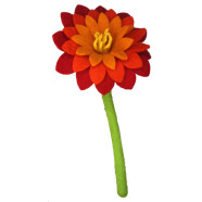 Filzblume Dahlie 35cm rot