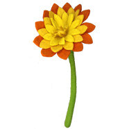 Filzblume Dahlie 35cm gelb