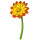 Filzblume Dahlie 35cm gelb