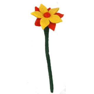 Filz Bl&uuml;mchen 20cm gelb