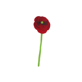 Filz Mohnblume 37cm