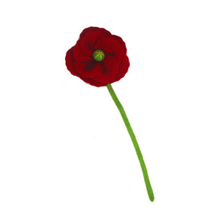 Filz Mohnblume 45cm