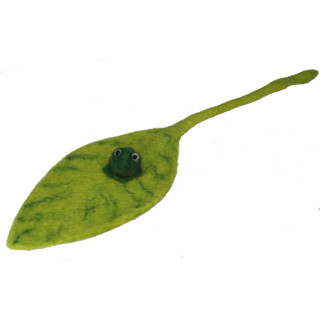 Filz Blatt 45cm mit Frosch