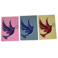 Restposten: Postkarten Nepalpapier 3er-Set Friedenstauben