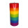 Kerze Regenbogen rund
