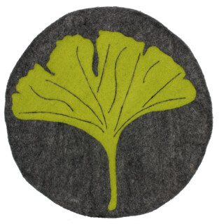 Filz Sitzmatte rund Ginkgo rund