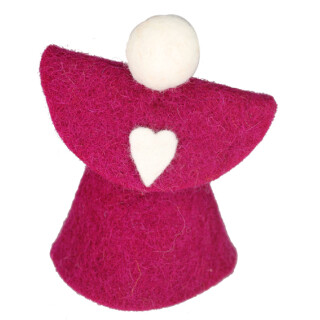 Filz Engel mit Herz pink