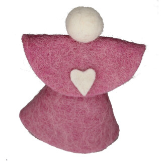 Filz Engel mit Herz rosa