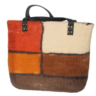 Filz Handtasche Braunt&ouml;ne
