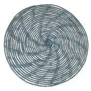 Restposten: Untersetzer aus Palmfasern 38cm indigo
