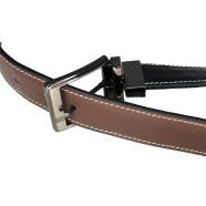 Restposten: Leder Wechsel-G&uuml;rtel schwarz/braun M