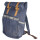 Restposten: Rolltopp-Rucksack "Marmorlook" Jeansstoff blau