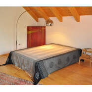 Restposten: Tagesdecke Cotton bedruckt schwarz