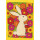 Batikkarte Osterhase mit Blumen