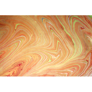 Geschenkpapier marmoriert orange