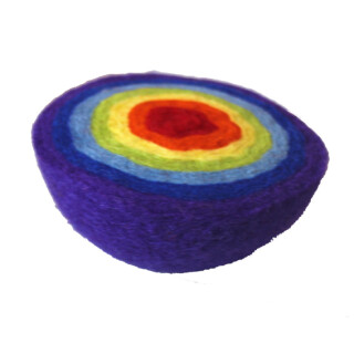 Filz Nadelkissen regenbogen lila