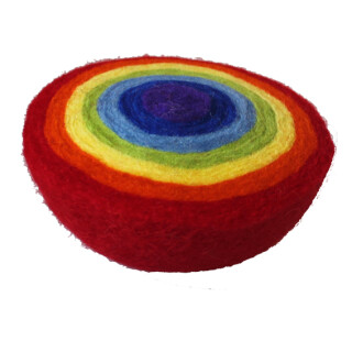 Filz Nadelkissen regenbogen rot