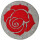 Filz Sitzmatte rund Rose grau