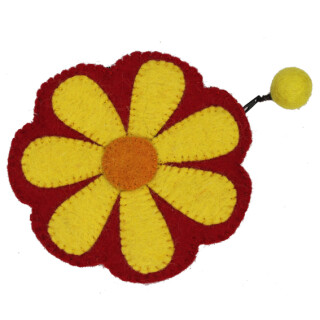 Filz B&ouml;rse Blume gelb