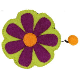 Filz B&ouml;rse Blume lila