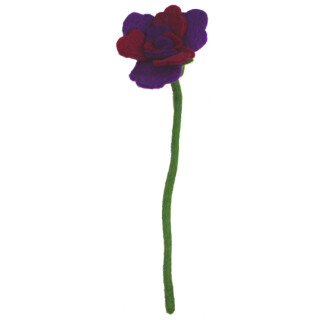 Filz Rose 2farbig 40cm violett