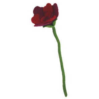 Filz Rose 2farbig 40cm rot