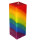 Kerze Regenbogen eckig