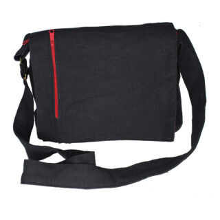 Schultertasche gro&szlig; schwarz